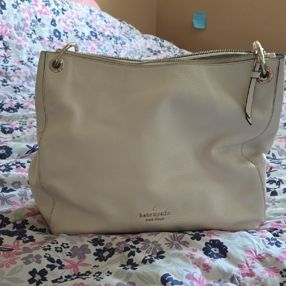 Kate Spade White Leather Tote Bag